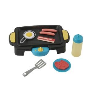 Just Like Home Griddle Playset Color Change Bacon Sizzling Sound Food Items NWT